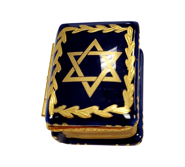 Star of David Book Judiasm Hannukah Porcelain Limoges Trinket Box