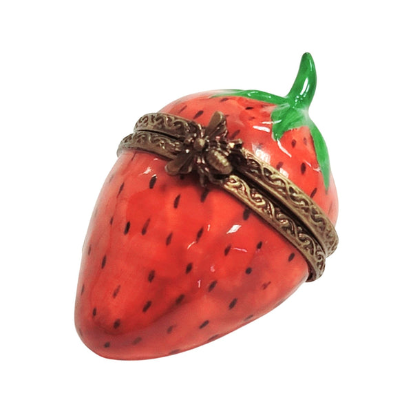 Strawberry Porcelain Limoges Trinket Box
