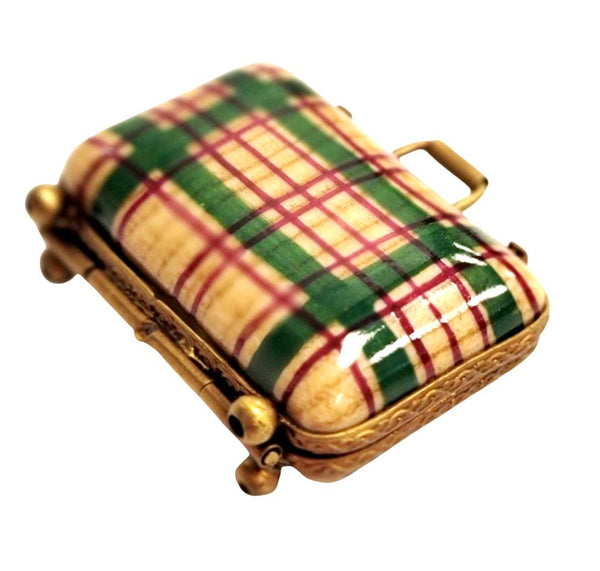 Suitcase Travel Case Porcelain Limoges Trinket Box