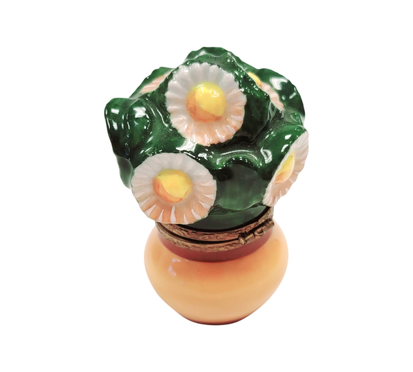 Sunflowers in a Pot Porcelain Limoges Trinket Box