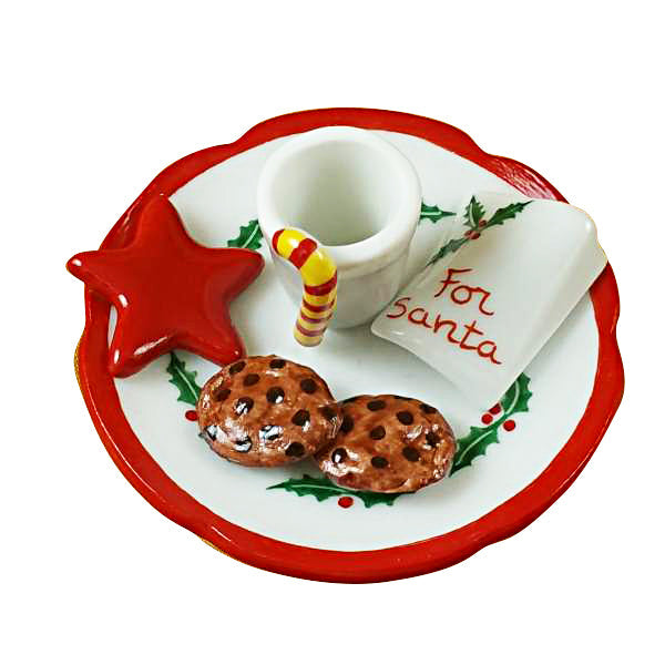 Cookies For Santa with Removable Cookie Limoges Porcelain Box