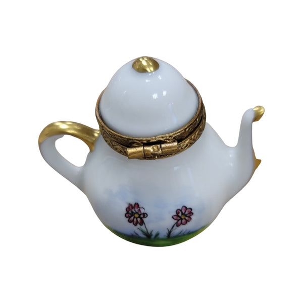Tea Pot w Cow Lait Porcelain Limoges Trinket Box