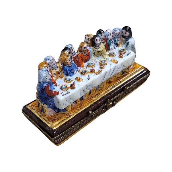 The Last Supper Christian Jesus Porcelain Limoges Trinket Box