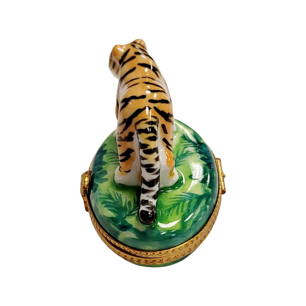 Tiger Porcelain Limoges Trinket Box