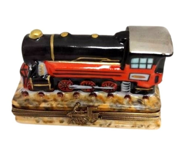 Train Locomotive Porcelain Limoges Trinket Box