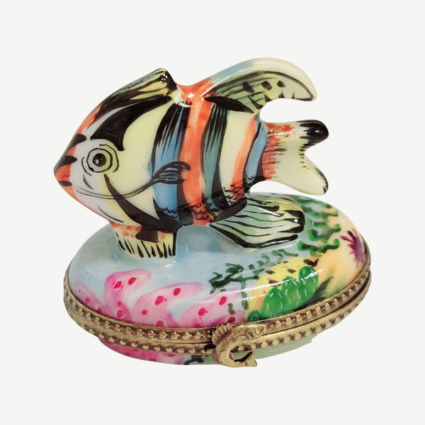 Tropical Fish Porcelain Limoges Trinket Box