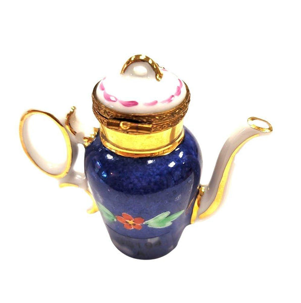 Vintage French Teapot Porcelain Limoges Trinket Box