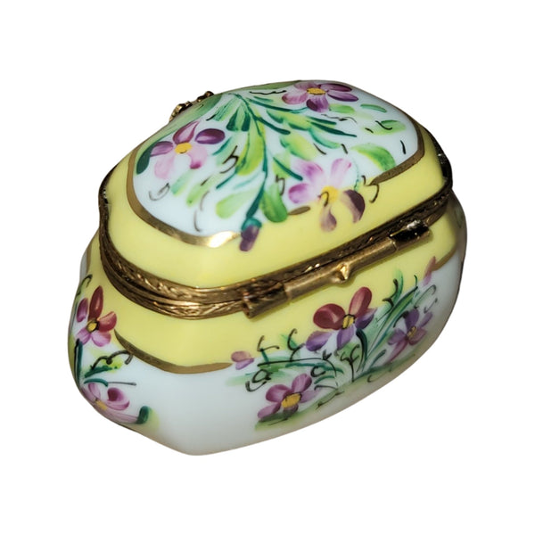 Yellow Dresser Porcelain Limoges Trinket Box
