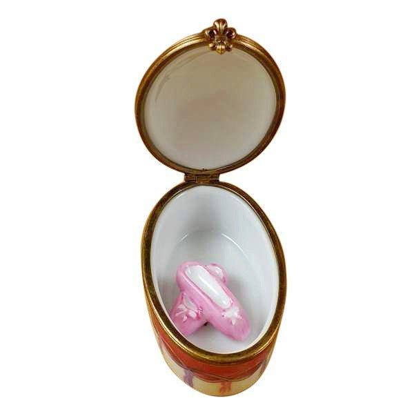Ballerina on Oval with Removable Toe Shoes limoges box