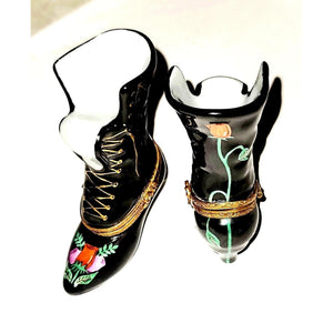 Black Rose Victorian Boot