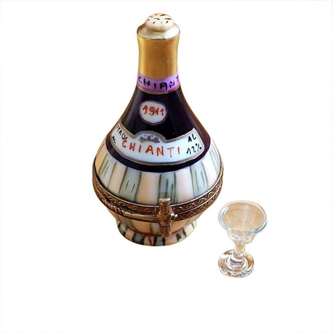 Chianti In Basket with Removable Wine Glass