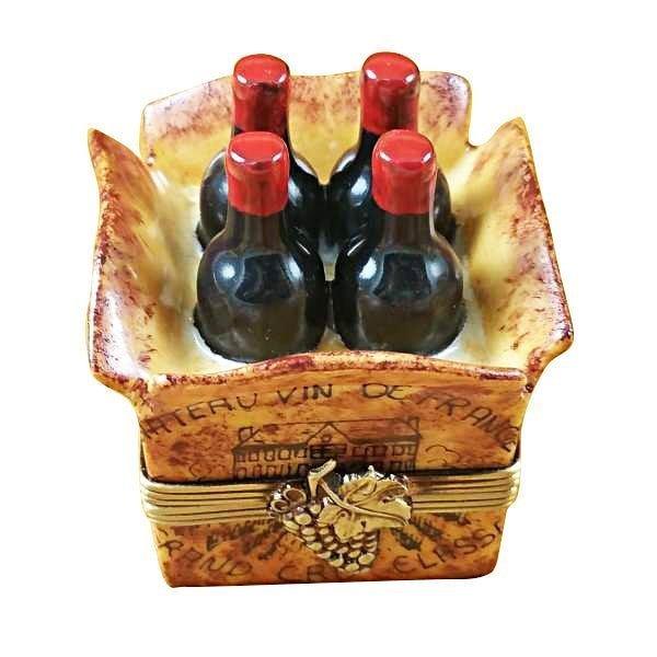 Crate of 4 Wine Bottles limoges box