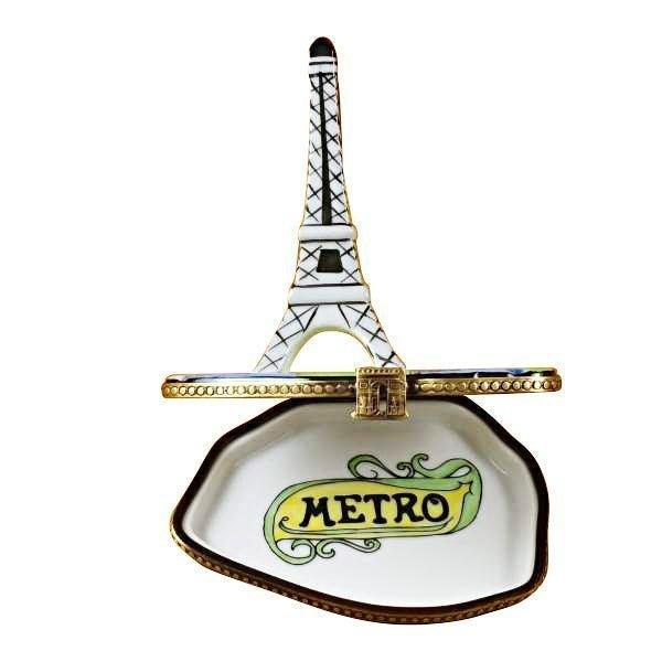 Eiffel Tower on Map limoges box