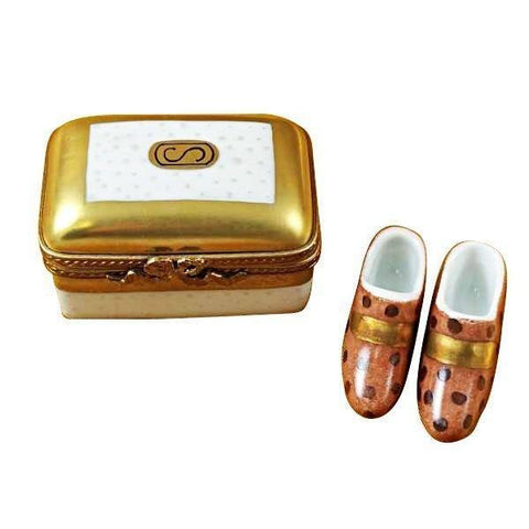 Gold box with Shoes limoges box