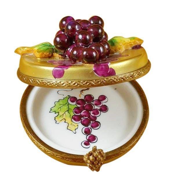 Grapes on Gold Oval limoges box