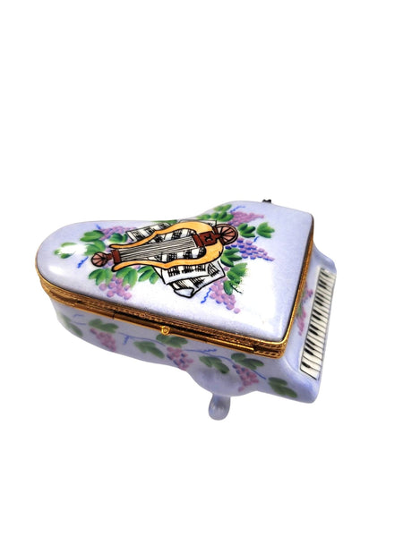 Light Blue Piano with Flowers and Lute