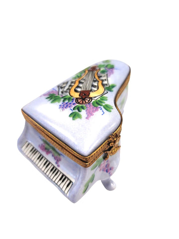 Light Blue Piano with Flowers and Lute