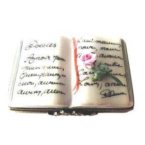 Love Poems Book with Rose Poetry Poesies Flower
