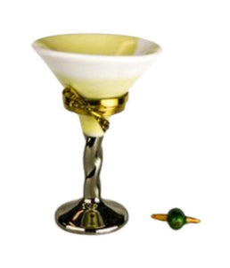 Martini Glass Olive - RARE and RETIRED - Limoges Box