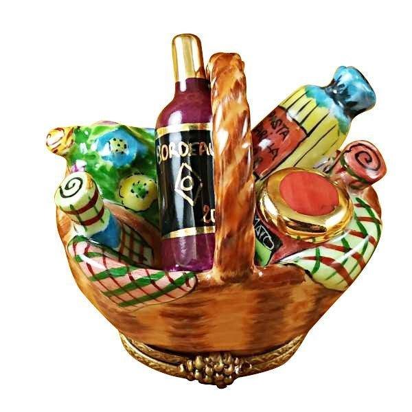 Picnic Basket with Bottle limoges box