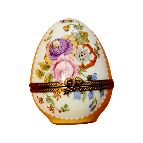 Yellow w Roses Egg S&D Limoges Box