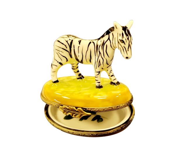 Zebra Porcelain Limoges Trinket Box