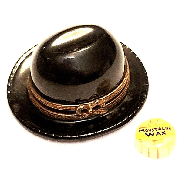 Playbill Hat cap mustache wax Black