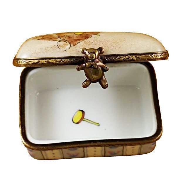 Rectangle with Teddy Bear limoges box
