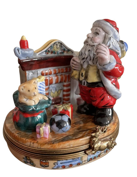 Santa by Chimney Leaving Presents