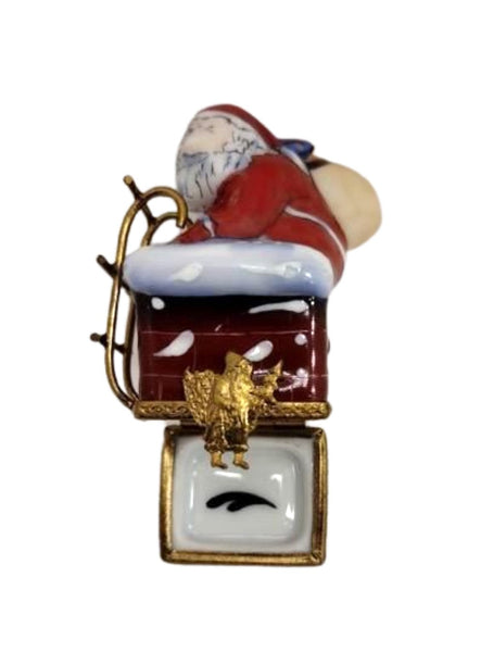 Mini Santa on Chimney Figurine