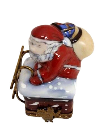 Mini Santa on Chimney Figurine