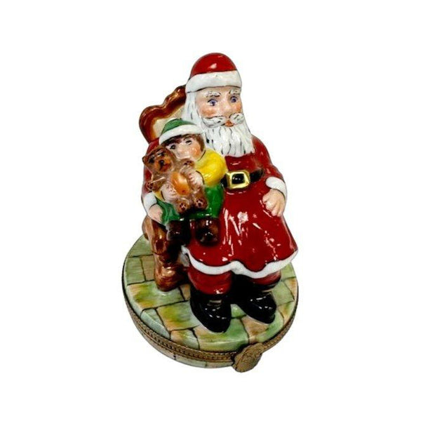 Santa with Child on Lap Red Coat
