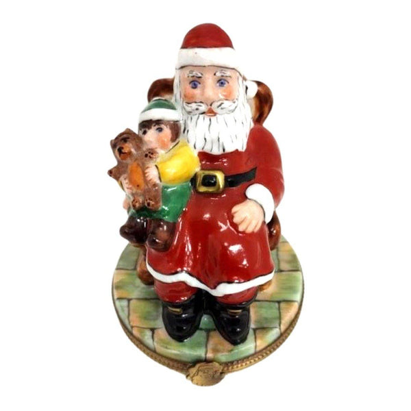 Santa with Child on Lap Red Coat