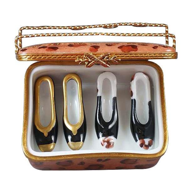 Shoe box with Two Pair of Shoes limoges box