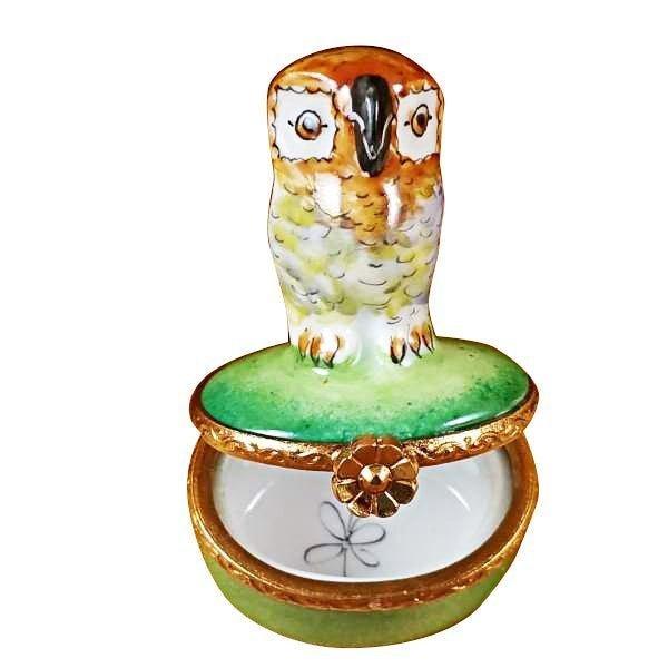 Small Owl on Green limoges box