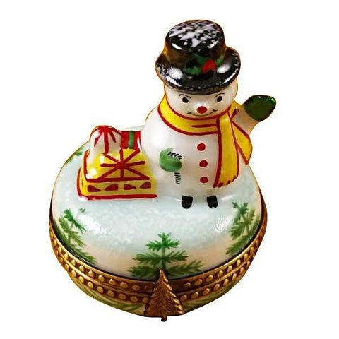 Small Snowman limoges box