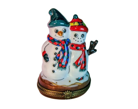 Snowman Couple - Limoges Box
