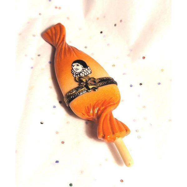 Sweet Candy Lollipop Orange Clown Wrapping