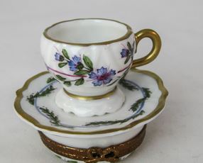 Tea Cup w Purple Flowers