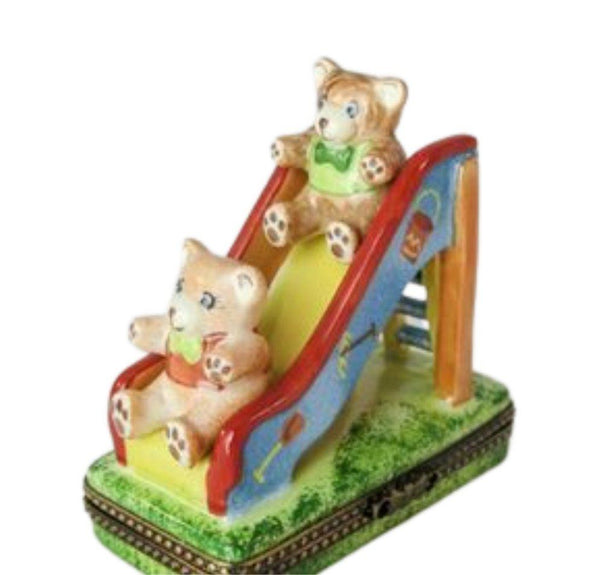 Teddy Bear on Slide