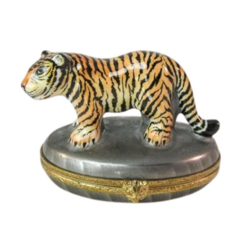 Tiger on Oval - Limoges Box