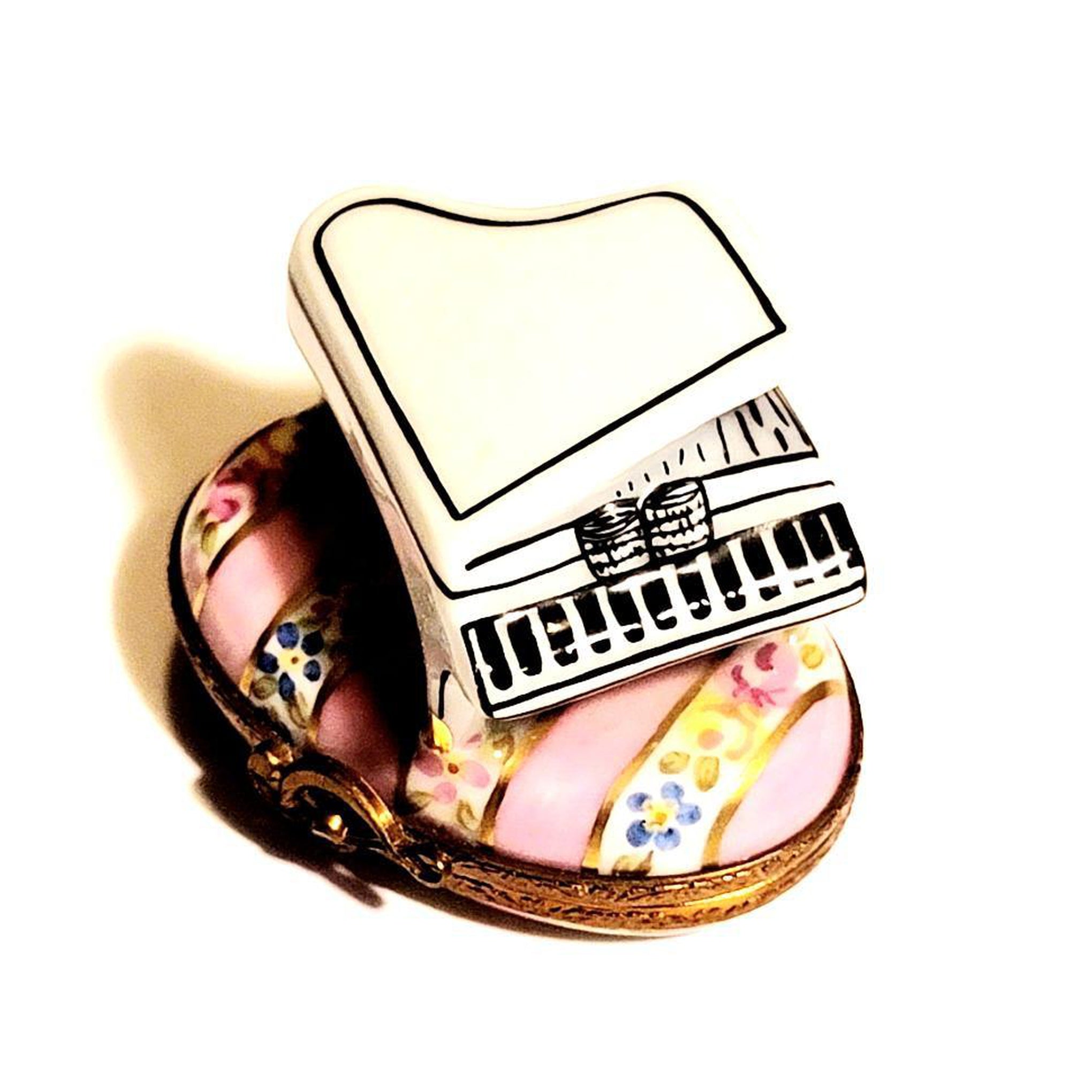 White Piano on Pink