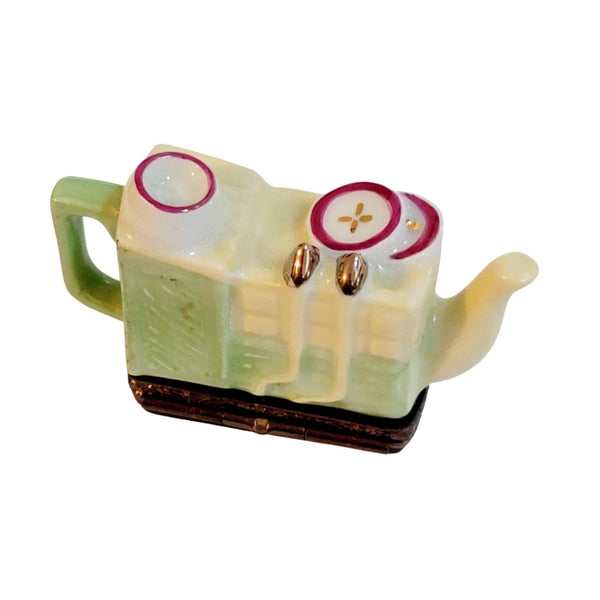 Yellow Green Kitchen Sink Teapot Limoges Box